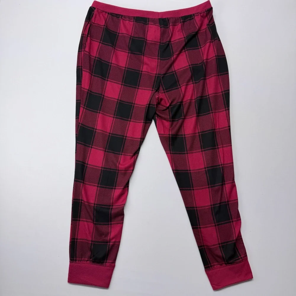 Sonoma Goods for Life Mens XXL Red Black Buffalo Plaid Pajama Jogger Pants NEW